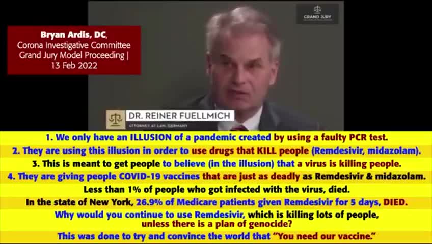 THEY CREATED AN ILLUSION OF A PANDEMIC SO THEY COULD USE DRUGS & VACCINES TO KILL PEOPLE