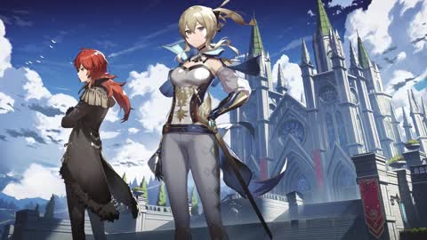 Diluc and Jean Genshi Impact QHD Game Live Wallpaper