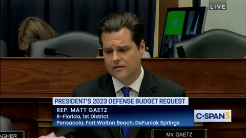 Matt Gaetz to Secretary Lloyd Austin: "I'm EMBARRASSED By Your Leadership!"