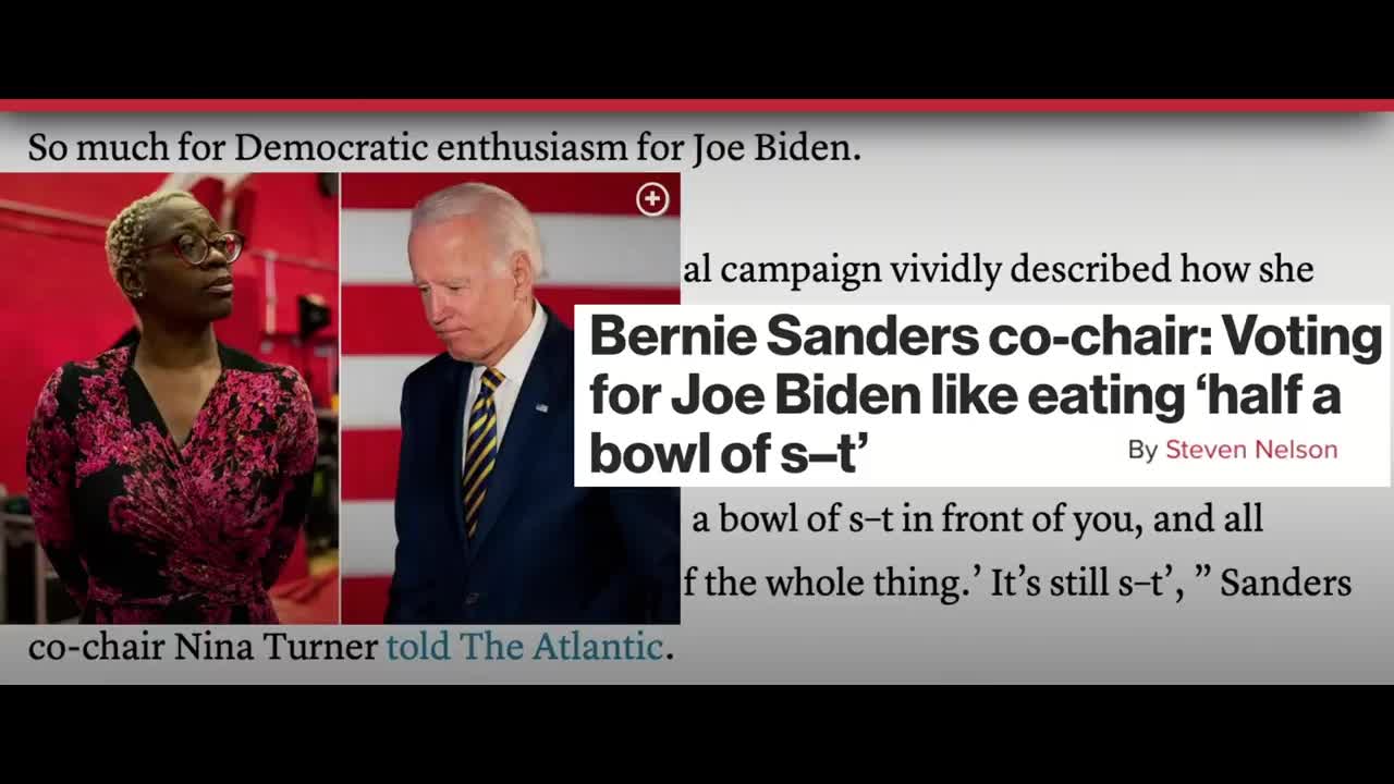 Bernie Campaign Co-Chair: Voting For Joe Like Eating "Bowl Of Sh*t"