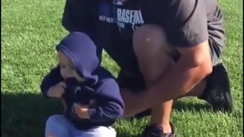 Funny Babies Avoiding Grass