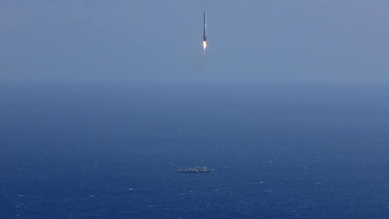 SpaceX's rocket explodes after nearly landing