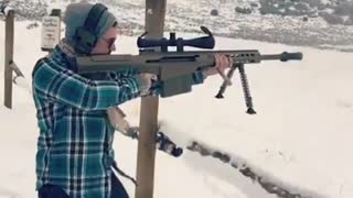 Shoulder firing a 50 cal