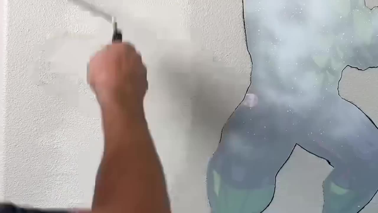 A brilliant man fixes the hole in the wall