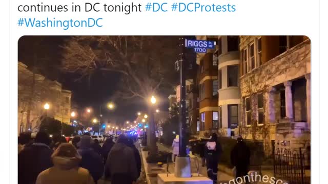 BLM Protest in DC Feb 6th 2021 NOW chanting "If we don't get it BURN IT DOWN