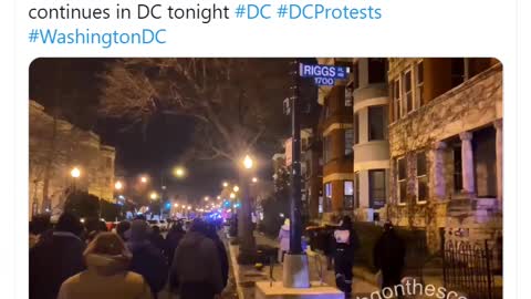 BLM Protest in DC Feb 6th 2021 NOW chanting "If we don't get it BURN IT DOWN