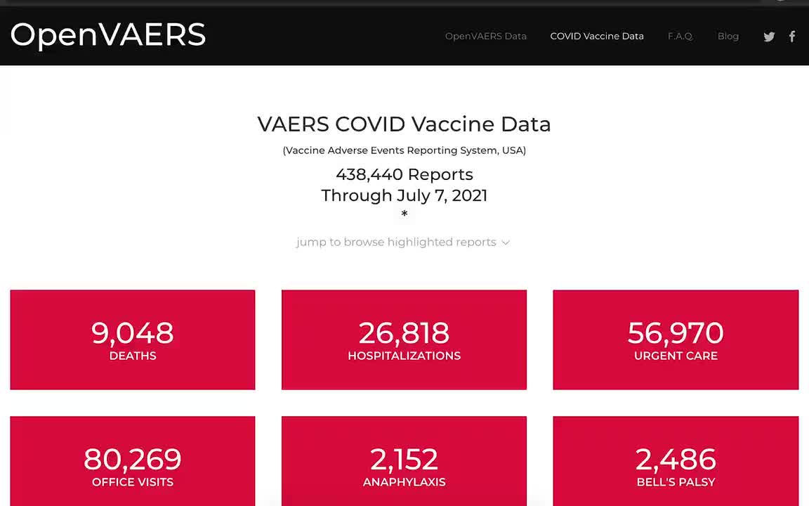 Vaccini: Questa è solo sorveglianza passiva, cioè 1 su 10 di quelle reali a sorveglianza attiva