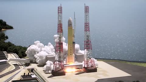 Japanese H-3 carrier rocket No. 1 (H3-22S) launch CG