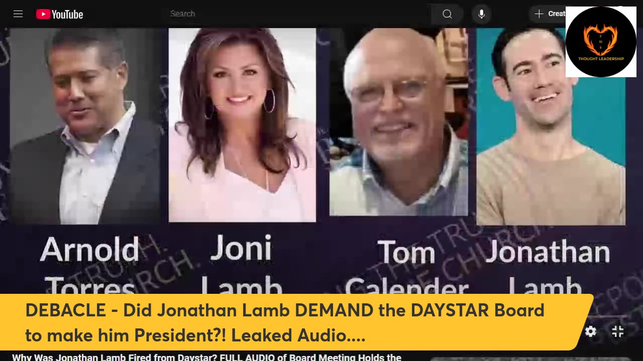 DAYSTAR DEBACLE Did Jonathan Lamb DEMAND Board to make him PRESIDENT? Secretly Recorded Leaked Audio