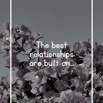 The best relationships are built on...