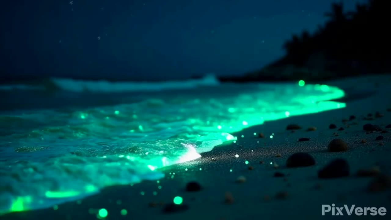 serene Awakening Waves: The Seagreen Neon Sea at Dawn