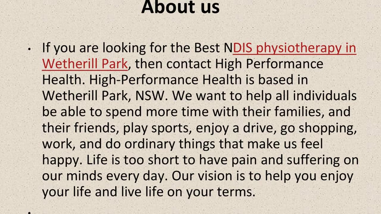 Get The Best NDIS physiotherapy in Wetherill Park.