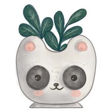 I'm drawing a Panda flower pot