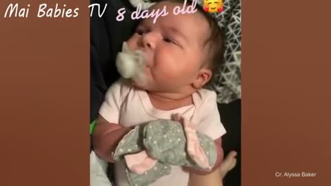 funny newborn baby