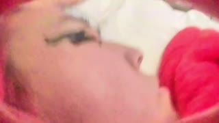 Mouth POV of Man Excited to See Wife After Job