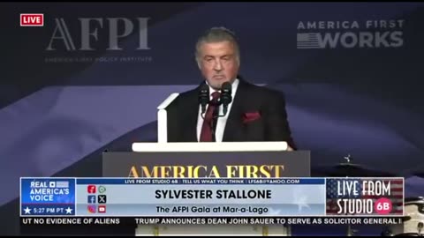 Sylvester Stallone on Donald Trump... Left lost their little minds over this clip