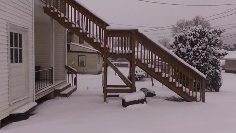 drone in the snow