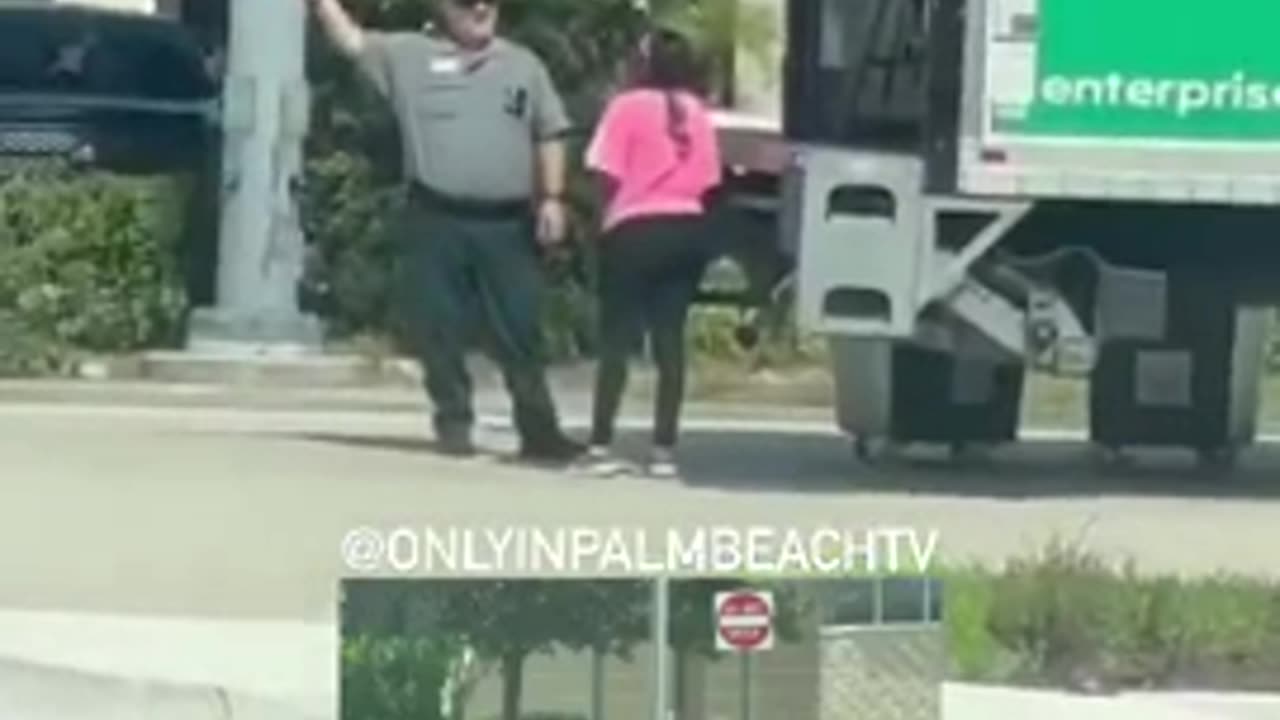 Truck full of ballots starts dumping containers on the road in florida.mp4