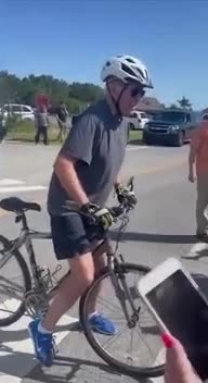 Joe Biden Falls Off His Bike in Delaware🤦‍♂️, this is the best camera angle I could find