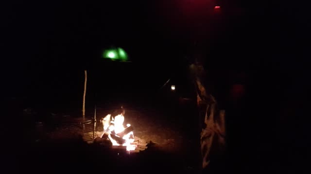 By the campfire blooper..tongue tied