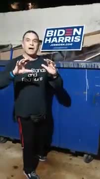 Biden Harris Signs found in the Dumpster where they should be