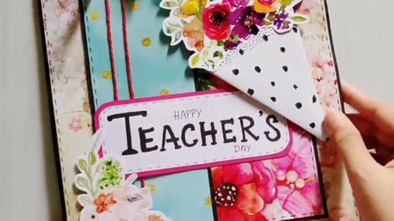 Beautiful teacher day card