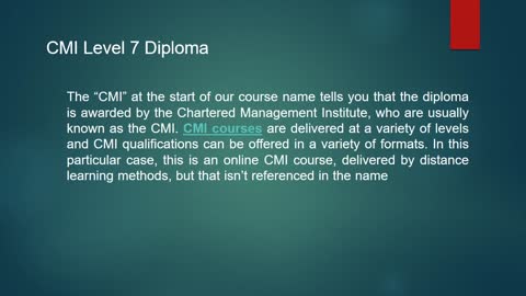 Level 7 qualification online