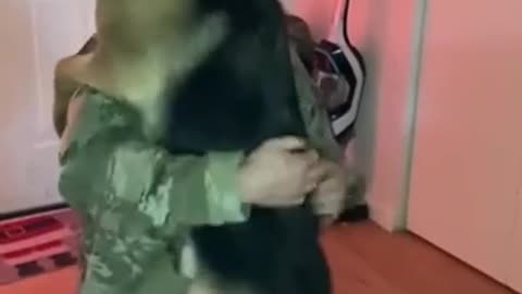 A very cute video about a man who came from the service and his dogs