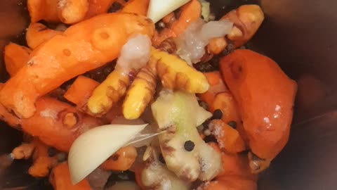 Preping turmeric ginger