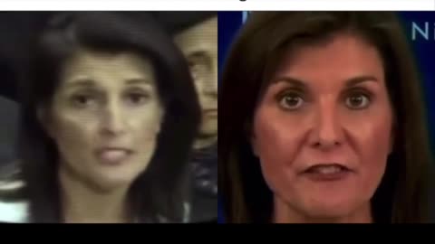 Nikki Haley flip flopping on just about every subject.