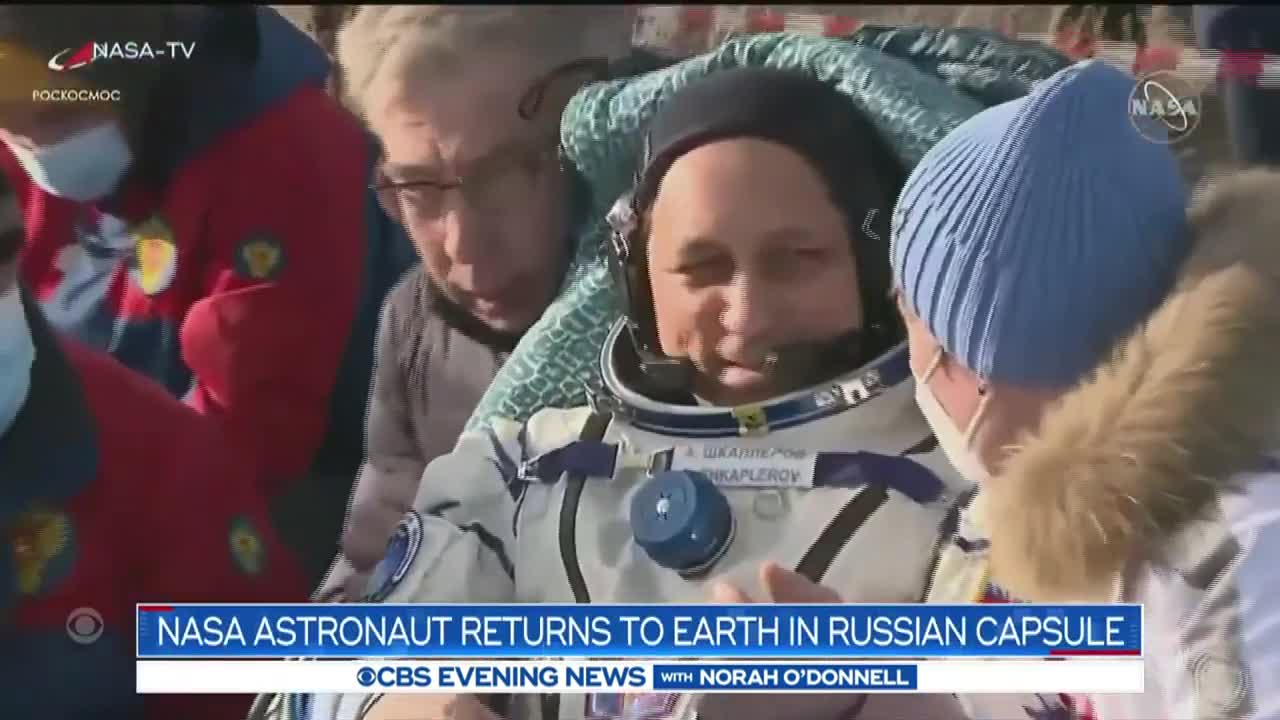 NASA astronaut returns to Earth in Russian capsule