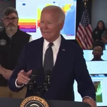Joe Biden reads "say that again" off his teleprompter