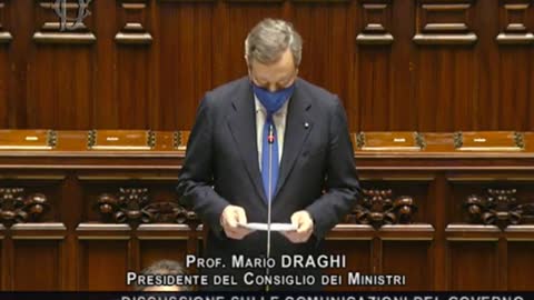 Mario Draghi, Camera, 18/2/21