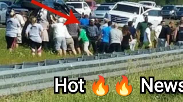 Driver Snaps Pic Of Horrific Wreck When She Sees What's Hiding In Crowd