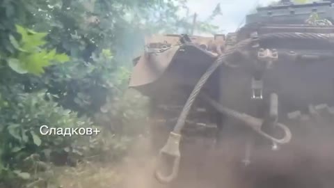 Ukraine War - Russian forces capturing a stalled Ukrainian tank