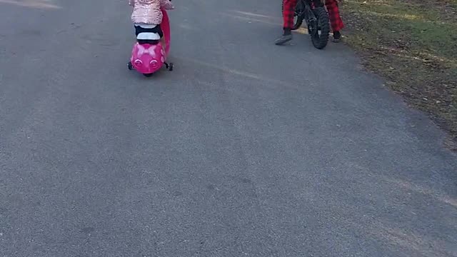 Pit bikes and toddler!