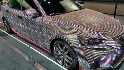 Lexus car wrap with lights all over