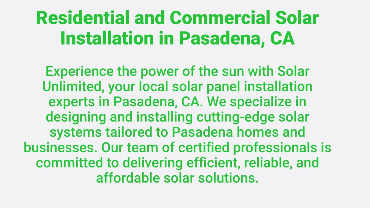 Solar Unlimited | Top-Rated Solar Installation in Pasadena, CA