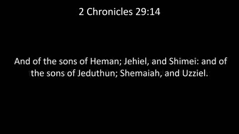 KJV Bible 2nd Chronicles Chapter 29