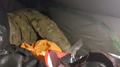 Vlog in tent . Talking about my sleep system and kit used in Dartmoor Nov 2021