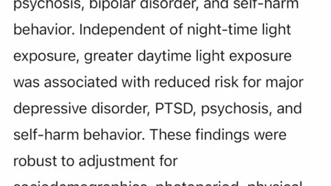 what risks are linked with prolonged exposure to artificial light at night?