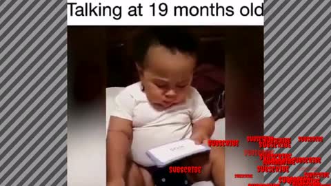 Cute baby fun at home