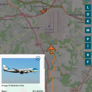 ATC Biden Raleigh to Andrews flight