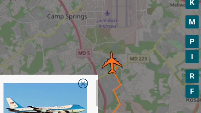 ATC Biden Raleigh to Andrews flight