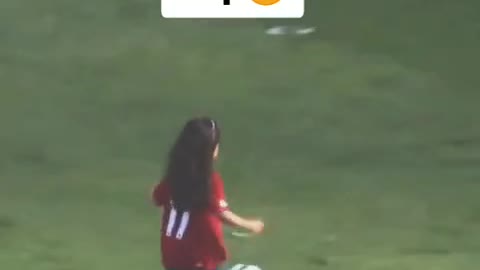 When salah's daughter scored infront of kop