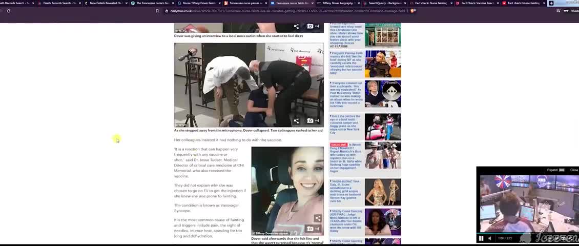 TIFFANY DOVER DEAD as death records prove it - Vaccine Casualty