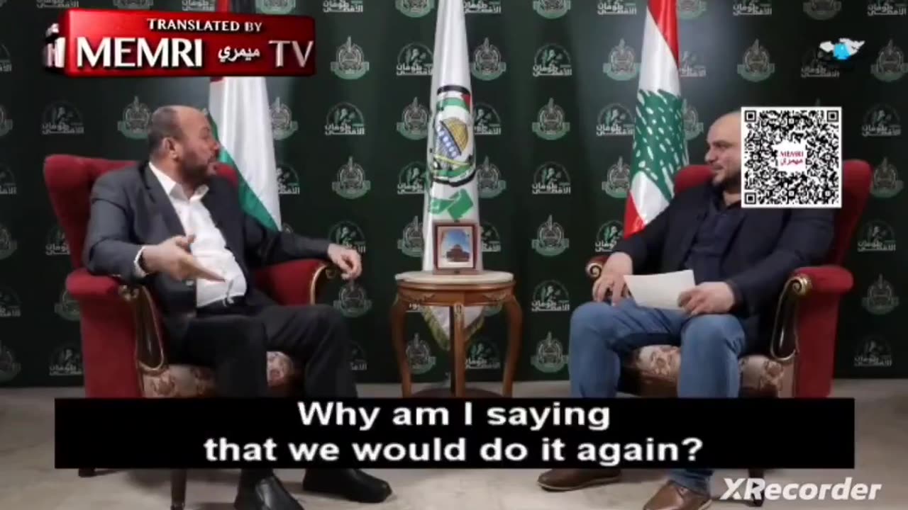 The lucid clarity of horror. Hamas representative: "We would do it again!"