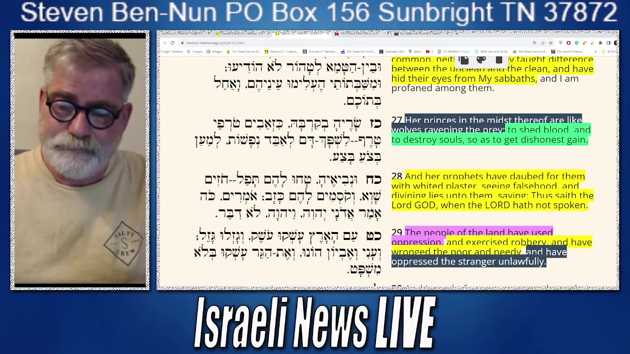 Israeli News Live - Rebuke To The Leaders of Israel