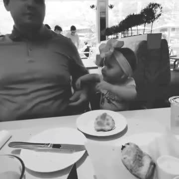 Lovely scene of baby and mother