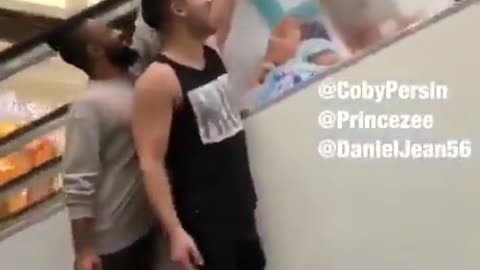 You got caught on the escalator